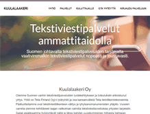 Tablet Screenshot of kuulalaakeri.fi